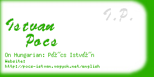 istvan pocs business card